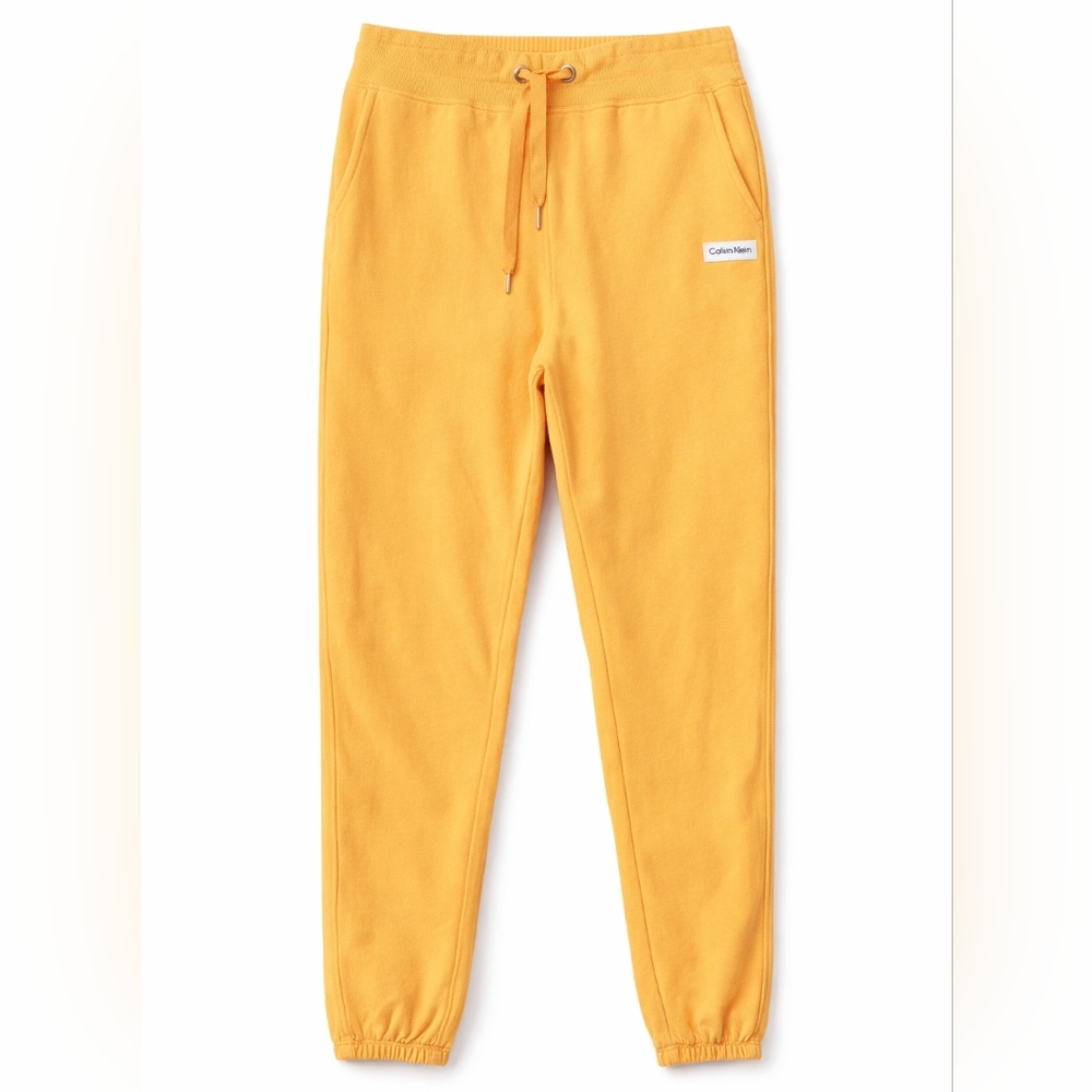 Calvin Klein Performance sweatpants fleece joggers Womens Size L Yellow